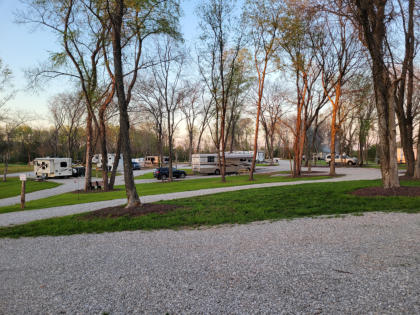 This is a picture of the RV Sites at Happy Trails RV Park at Cave City, KY